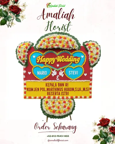 Karangan Papan Bunga Pernikahan di Kawasan Industri Surya Cipta Karawang